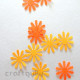 Paper Flowers - Small in Neon Orange and Yellow