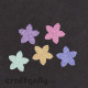 Glittery Flowers on Vinyl Sticker Glittery Flowers on Vinyl Sticker