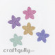 Glittery Flowers on Vinyl Sticker Glittery Flowers on Vinyl Sticker