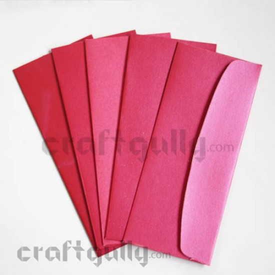Shagun Envelopes - Metallic - Dark Pink - Pack of 5