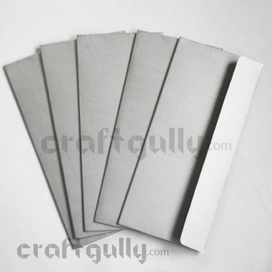Shagun Envelopes - Metallic - Silver - Pack of 5