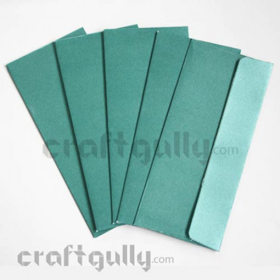 Shagun Envelopes - Metallic - Teal - Pack of 5