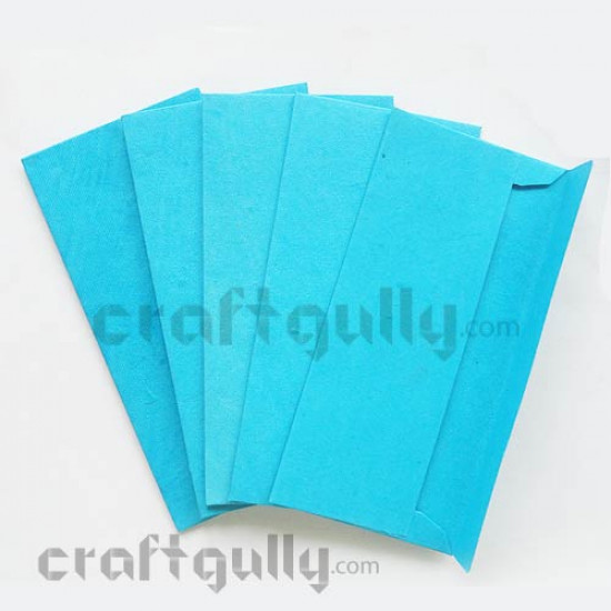 Shagun Envelopes - Handmade Texture - Light Blue - Pack of 5