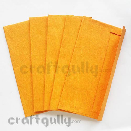 Shagun Envelopes - Handmade Texture - Orange - Pack of 5