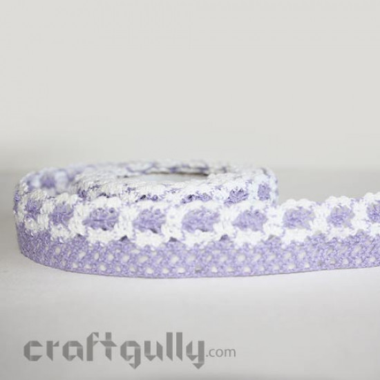 Crochet Tape #3 - White & Lilac