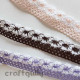 Crochet Tape #3 - White & Brown