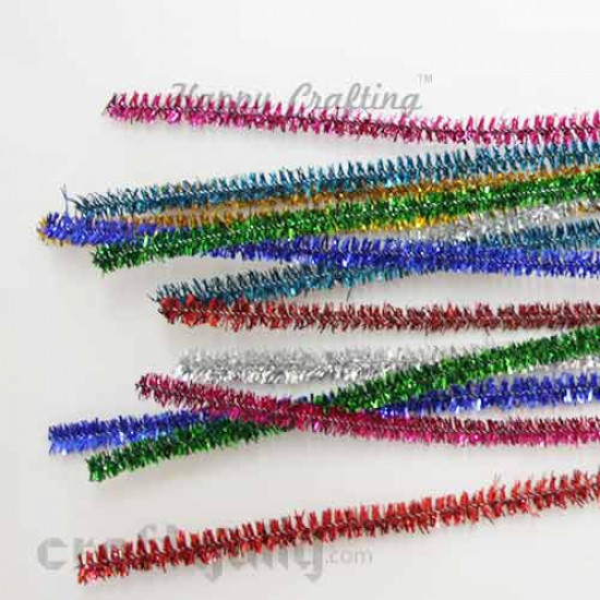Pipe Cleaners - Glitter Assorted - Pack of 10