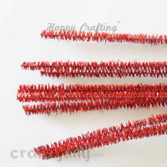 Pipe Cleaners - Glitter Red - Pack of 10