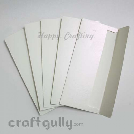 Shagun Envelopes - Metallic Card - Perfumed - White