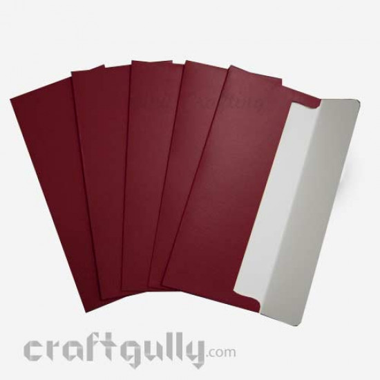 Shagun Envelopes - Metallic Card - Perfumed - Maroon