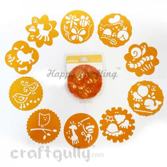 Pebbles Stencils - PVC - Animals - Pack of 10