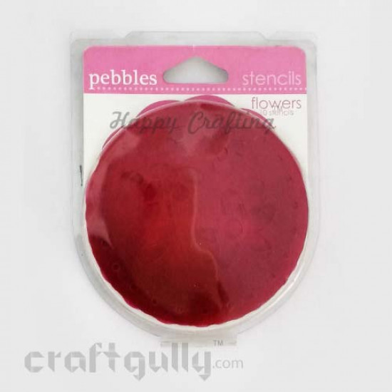 Pebbles Stencils - PVC - Flowers - Pack of 10