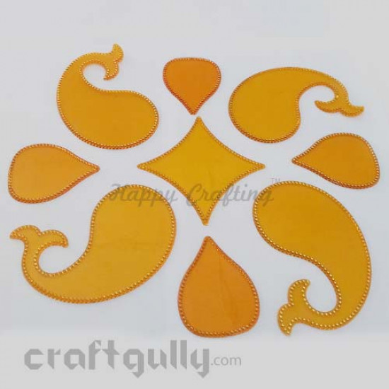 Acrylic Rangoli Base Blank #1 - Golden Yellow