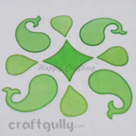 Acrylic Rangoli Base Blank #1 - Green