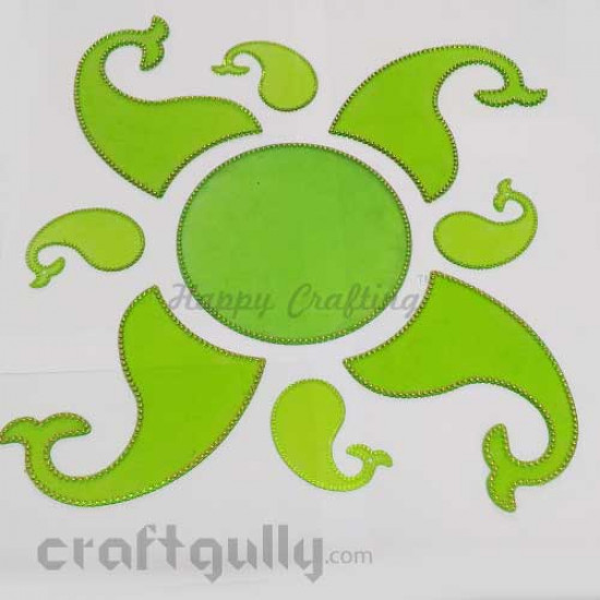 Acrylic Rangoli Base Blank #2 - Green Acrylic Rangoli Base Blank #2 - Green