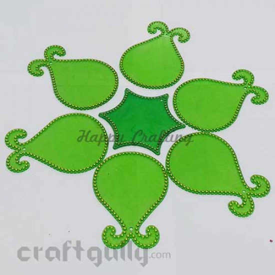 Acrylic Rangoli Base Blank #6 - Green Acrylic Rangoli Base Blank #6 - Green