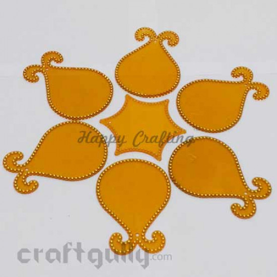 Acrylic Rangoli Base Blank #6 - Golden Yellow