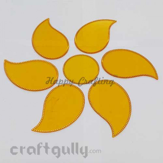 Acrylic Rangoli Base Blank #7 - Golden Yellow Acrylic Rangoli Base Blank #7 - Golden Yellow