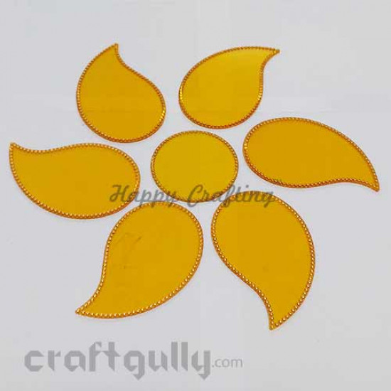 Acrylic Rangoli Base Blank #7 - Golden Yellow