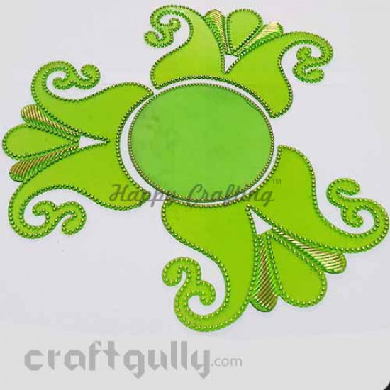 Acrylic Rangoli Base Blank #8 - Green Acrylic Rangoli Base Blank #8 - Green