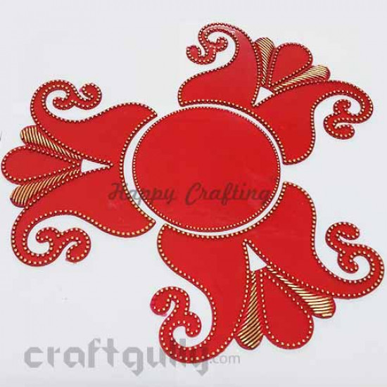 Acrylic Rangoli Base Blank #8 - Red Acrylic Rangoli Base Blank #8 - Red