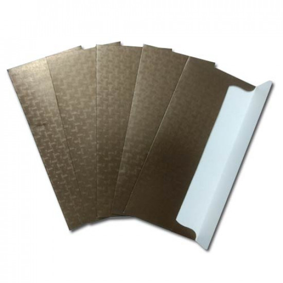 Shagun Envelopes - Metallic Card - Perfumed - Dark Gold Patterned