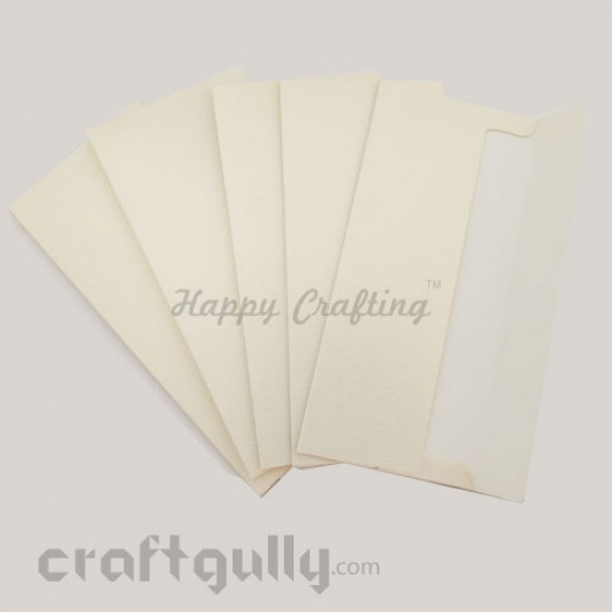 Shagun Envelopes - Metallic Card - Perfumed - Cream
