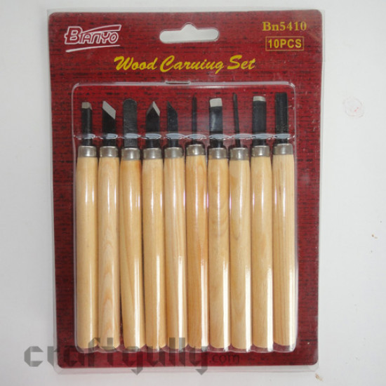 Banyo Wood Carving Tools - Set of 10 Banyo Wood Carving Tools - Set of 10