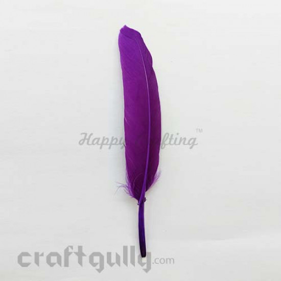 Feathers #2 - 80mm - Purple - Pack of 2