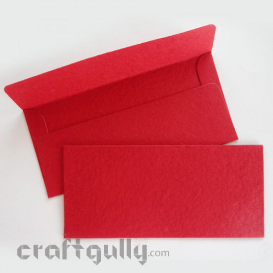 Shagun Envelopes - Handmade Paper - Red (Pack of 5)