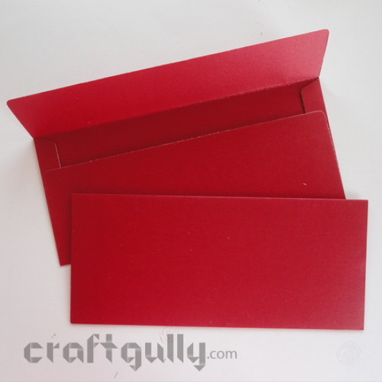 Shagun Envelopes - Metallic Paper - Red (Pack of 5)