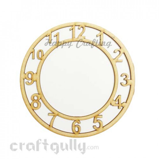 Laser Cut MDF - 70mm - Clock Face - Numbers
