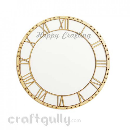 Laser Cut MDF - 70mm - Clock Face - Roman