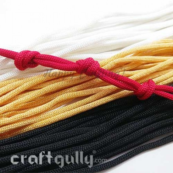 Cords 3mm Nylon - Macrame - Coral Orange - 150 gms