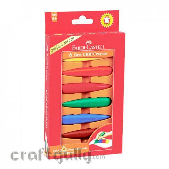Faber-Castell First Grip Crayons (Pack of 6) Faber-Castell First Grip Crayons (Pack of 6)