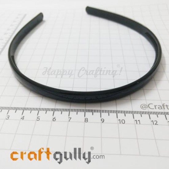 Hair Bands #1 Acrylic - Black - Pack of 1