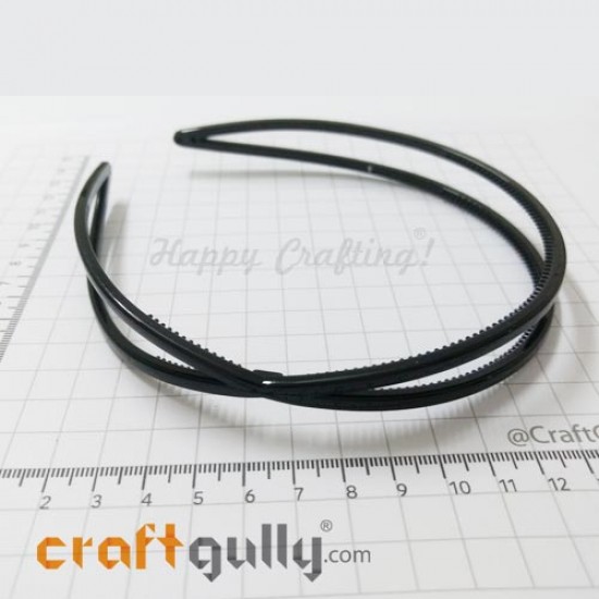 Hair Bands #2 Acrylic - Black - Pack of 1