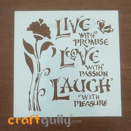 Stencils 130mm - Sentiment Live Love Laugh