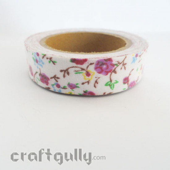 Fabric Tape #2 (White & Pink)