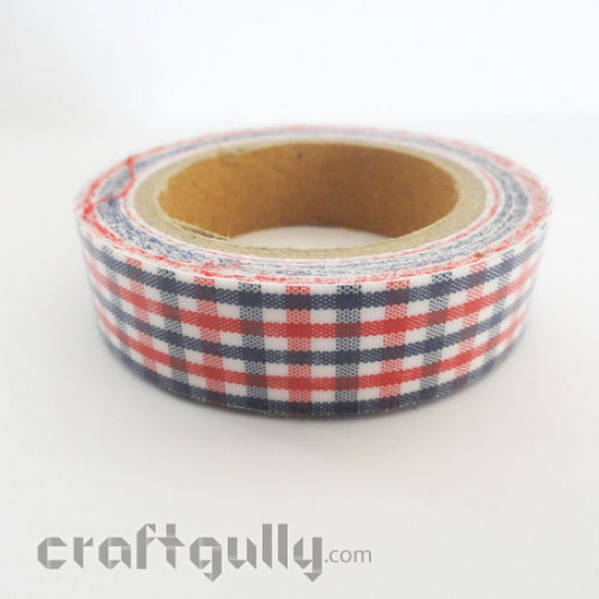 Fabric Tape #5 (Blue & Red Checks)