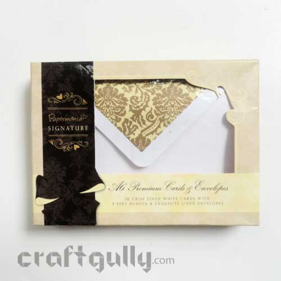 Blank Cards and Envelopes - White and Yellow