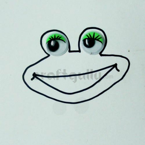Googly Eyes 8mm - Colored With Lashes - Pack of 12