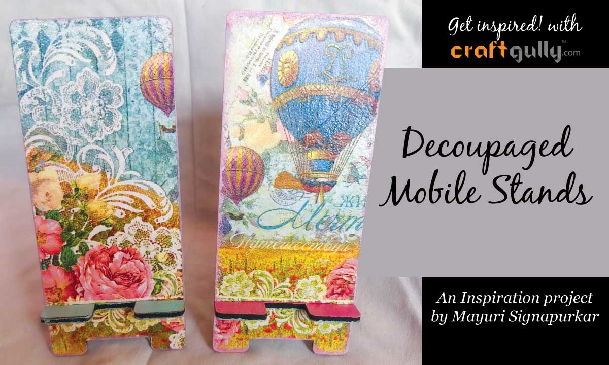 Decoupaged Mobile Stand