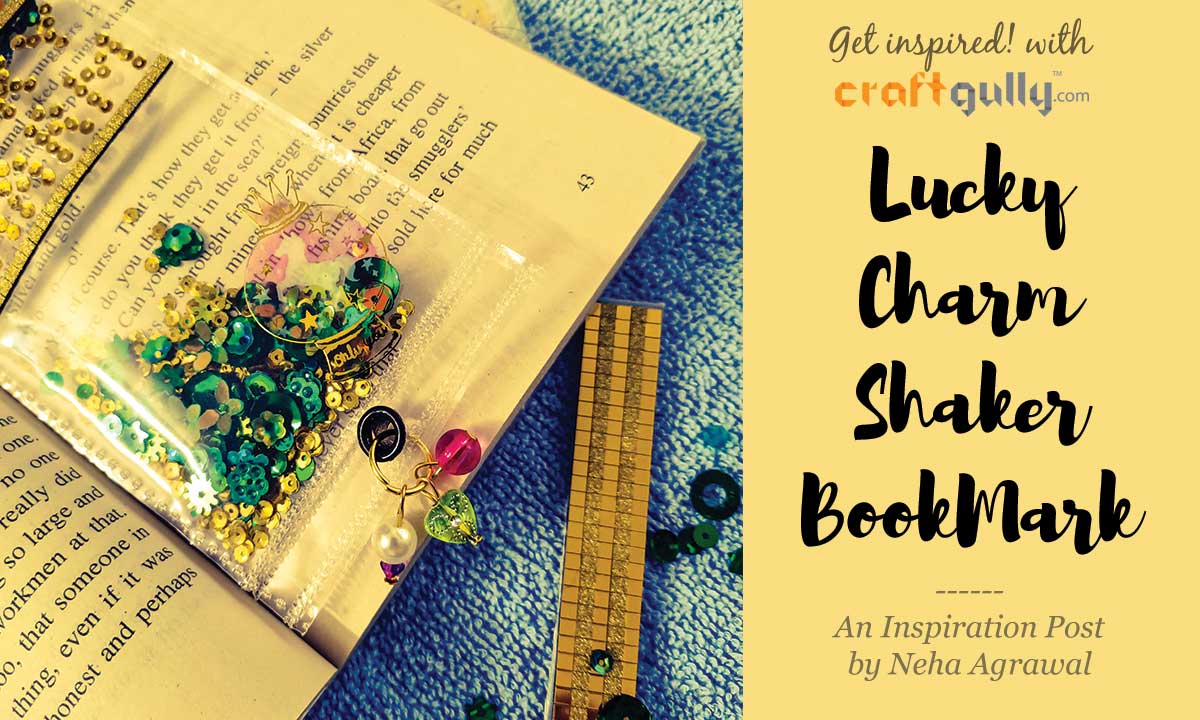 Lucky Charm Shaker Bookmark With Danglers