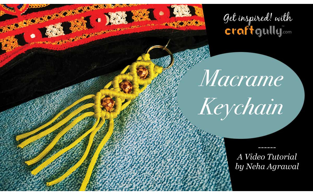 Macrame Keychain With Beads