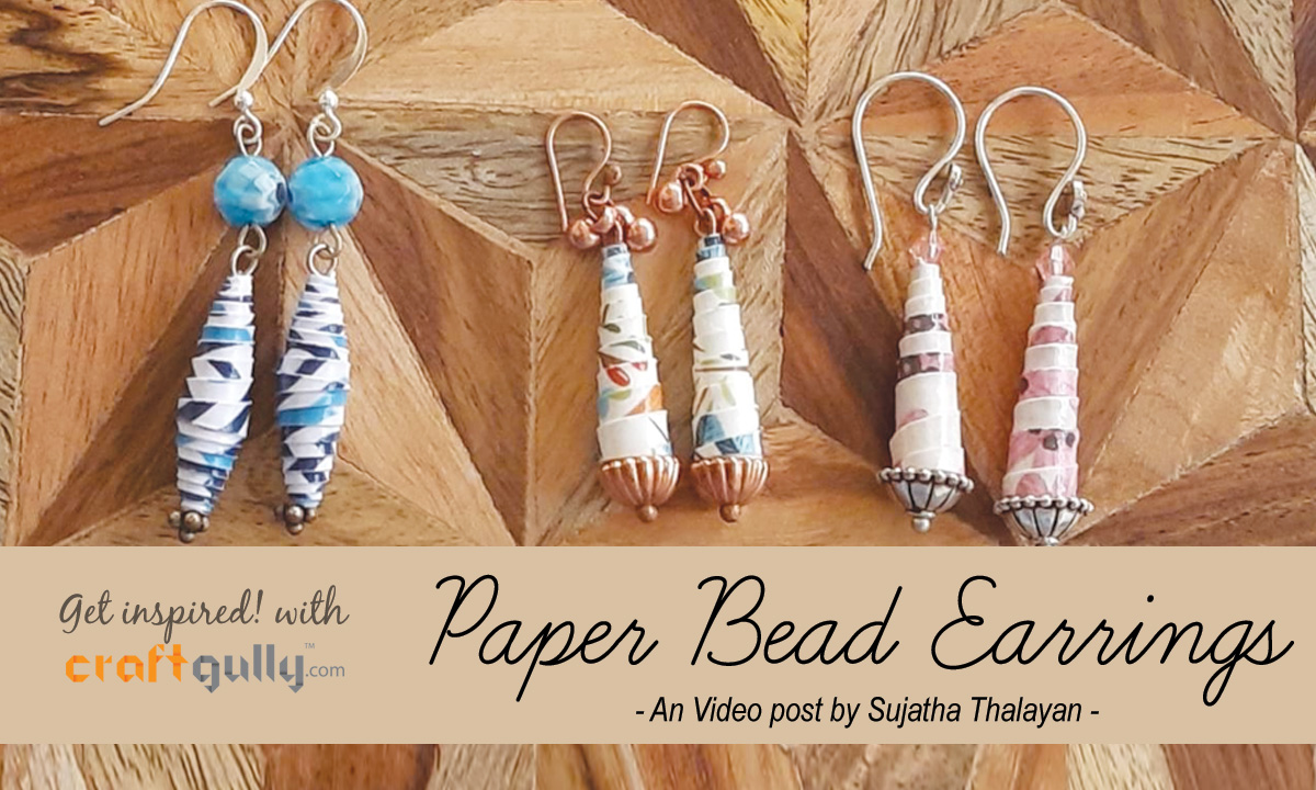 Paper Bead Earrings