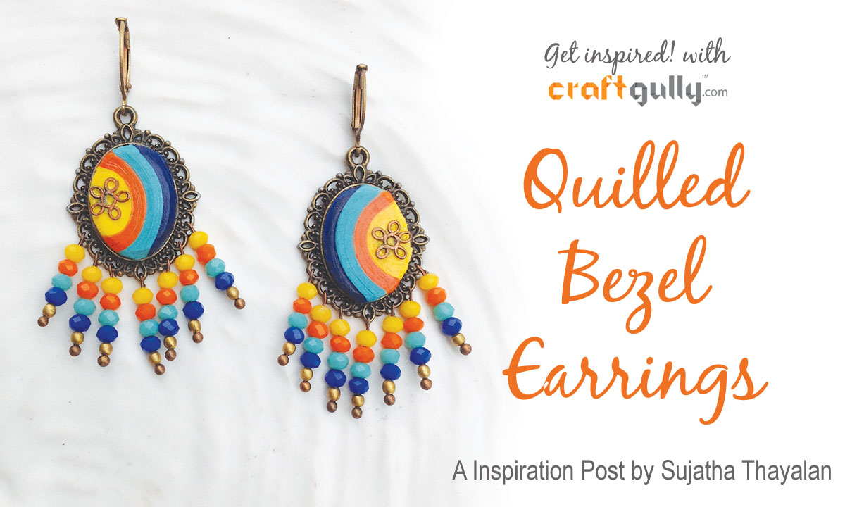 Quilled Bezel Earrings