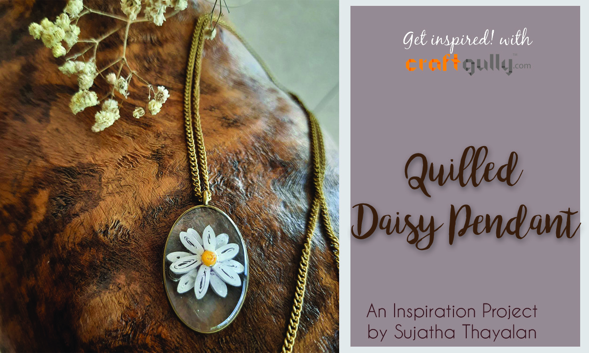 Quilled Daisy Pendant