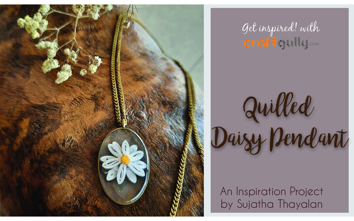 Quilled Daisy Pendant