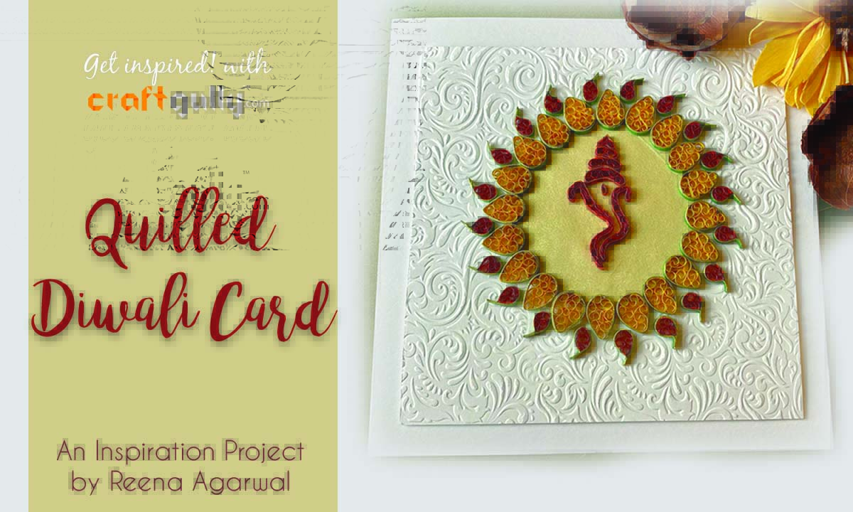 Quilled Diwali Card Quilled Diwali Card